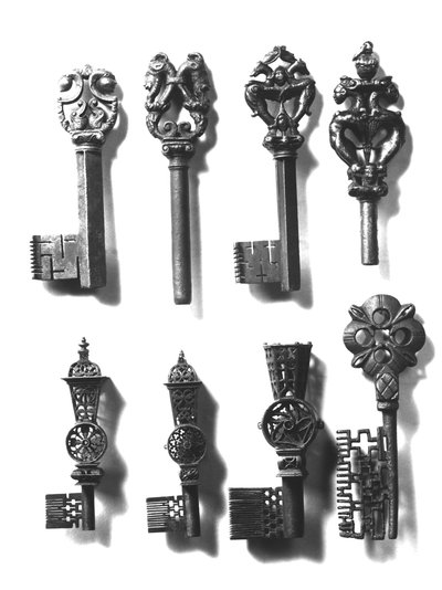 Eight Decorated Keys by French School